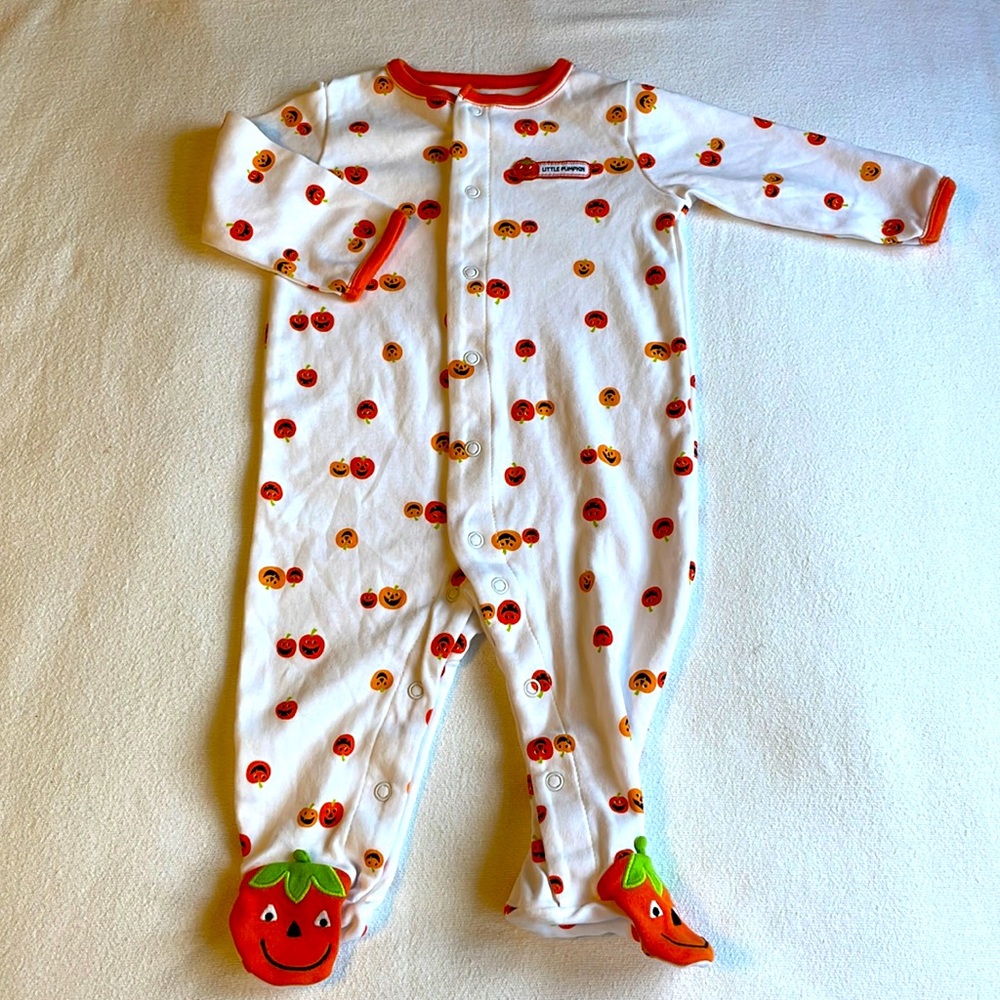 Carter’s Baby Halloween Cotton Snap Footed Sleeper Little Pumpkin Playsuit 6M